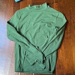 Hollister green long sleeve mock neck